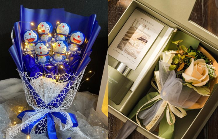 Vday Flower Bouquet Doraemon