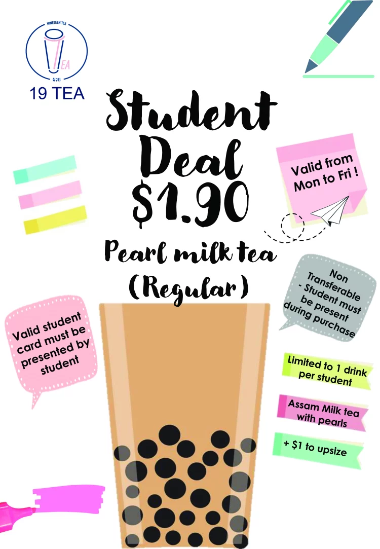 19tea BBT Student Deal