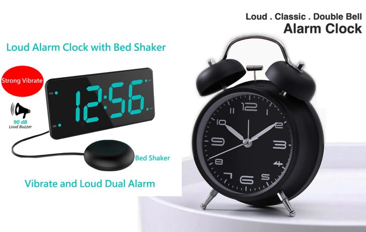 Black Loud Alarm Clock