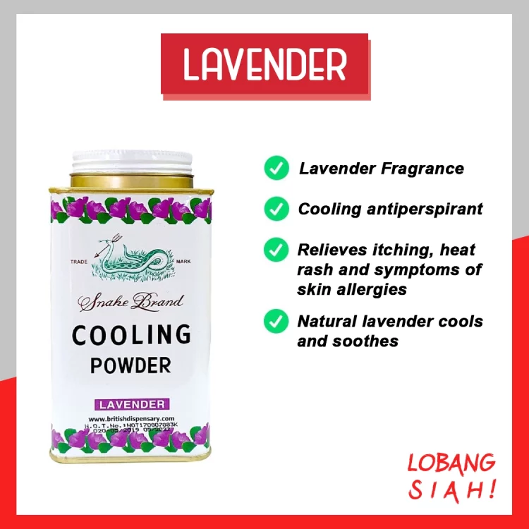 Snake Brand Powder Singapore Fragrance Lavender