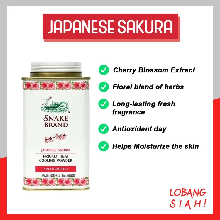 Snake Brand Powder Singapore Fragrance Japanese Sakura