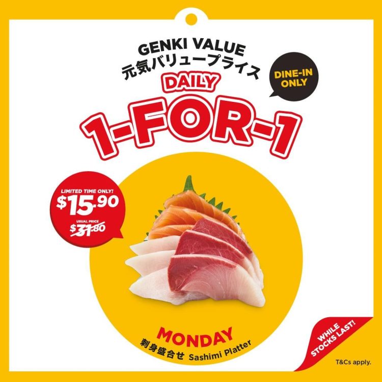 Genki Sushi 1-for-1 Promo