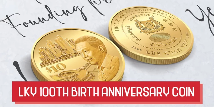 lee kuan yew 100th birth anniversary coin