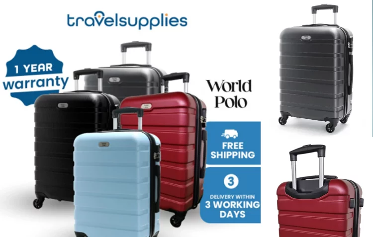 Travelsupplies World Polo Lightweight Expandable Hard Suitcase Luggage 20 24 28 inch