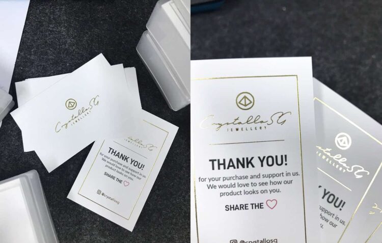 Namecard Gold Hotstamp Printmystuff